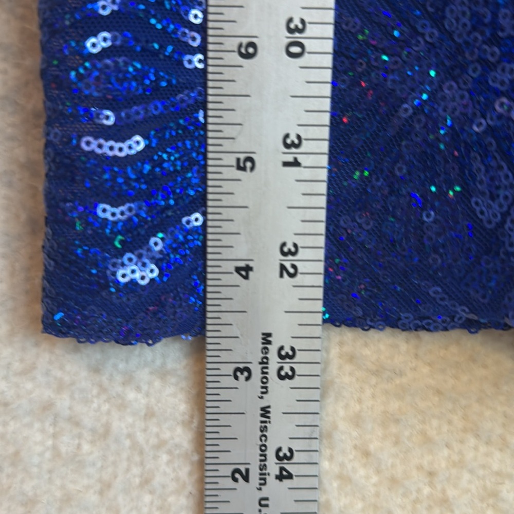 City Studio Kids Dress in Shimmering Blue - Picture 8 of 9